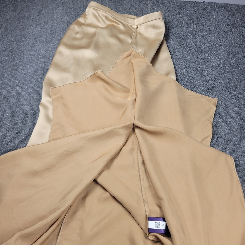 Ralph Lauren Purple Label Ellwood Cascade Ruffle Washed Satin Skirt Size 4 $2290 - Picture 6 of 11